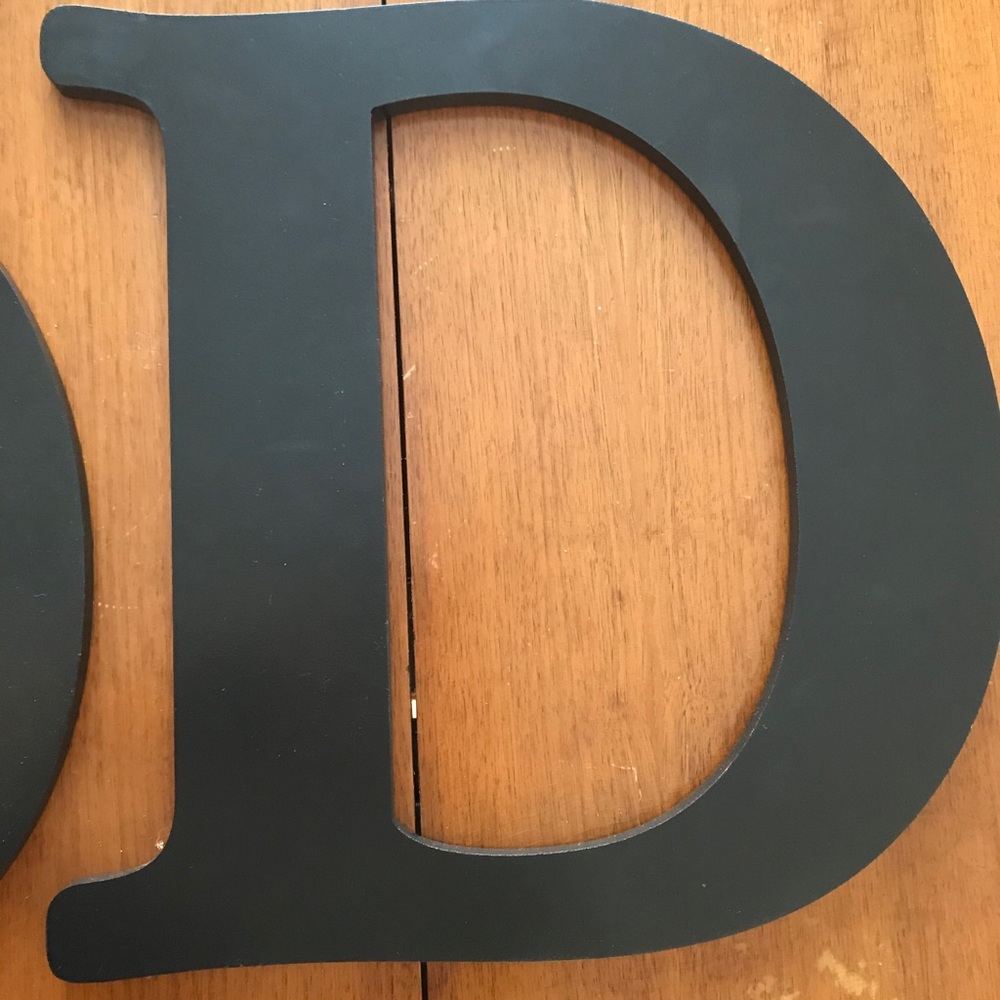 3 Wooden Letter D decoration